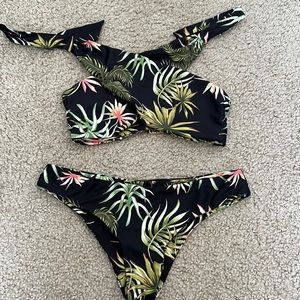 Beach riot tropical bikini cross top